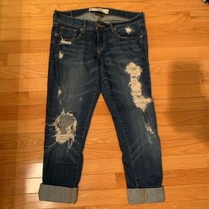 A&F Distressed Jeans
